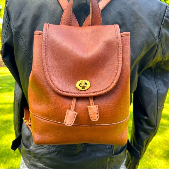 Coach Bags Vintage Coach Mini Leather Backpack British Tan Made In